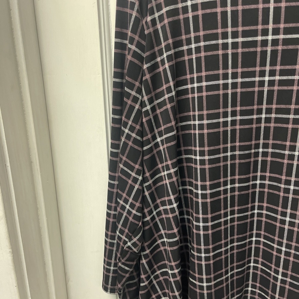 Liz Claiborne Women's Stretch Polyester Blouse 3/4 Sleeve Plaid Knot Size 3X - Picture 11 of 11